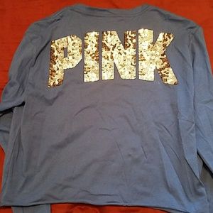 FINAL PRICE DROP PINK Victoria's secret blue crop